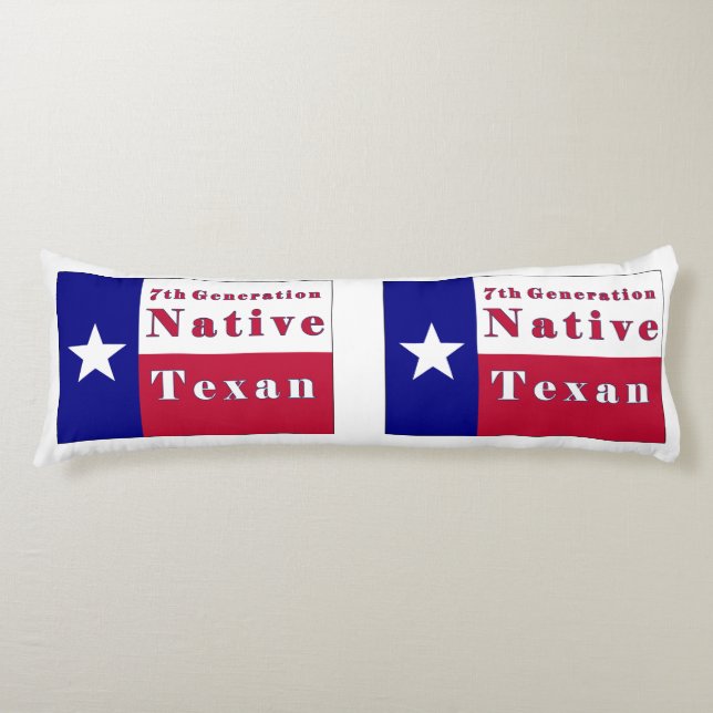 Coussins Longs Drapeau texan natif de 7e génération (Devant)