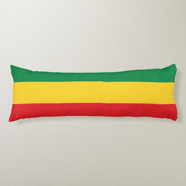 Coussins Longs Drapeau vert, or (jaune) et rouge (Devant)