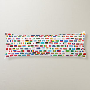 Coussins Longs Drapeaux mondiaux