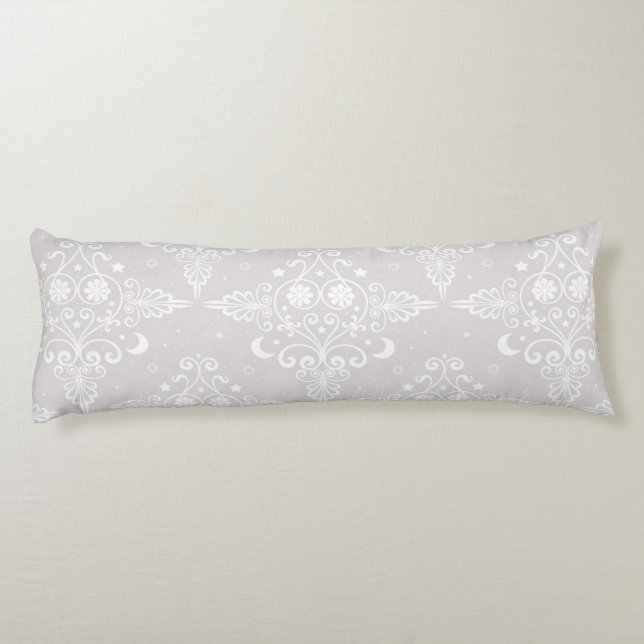Coussins Longs Dusty Rose Celestial Damask Boho Motif (Dos)