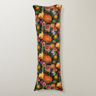 Coussins Longs Élégant agrumes jaunes oranges fruits motif