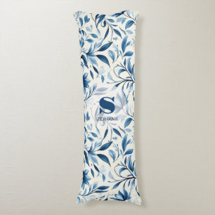 Coussins Longs Élégant Feuilles Blue Paisley - Arrière - plan bla