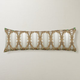 Coussins Longs Elegant Gold Ornate Body Pillow
