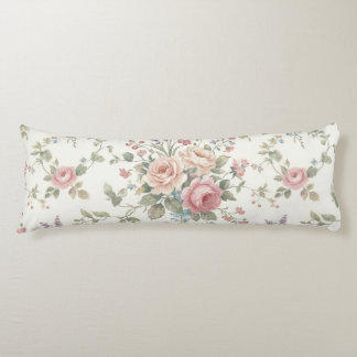 Coussins Longs Elegant Pastel Roses Shabby Chic