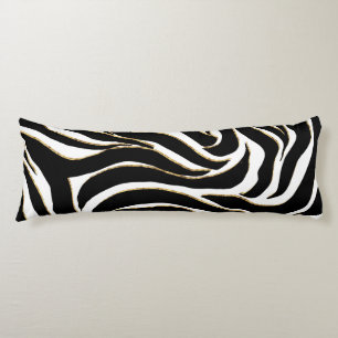 Coussins Longs Élégant Poster de animal blanc Zèbre noir
