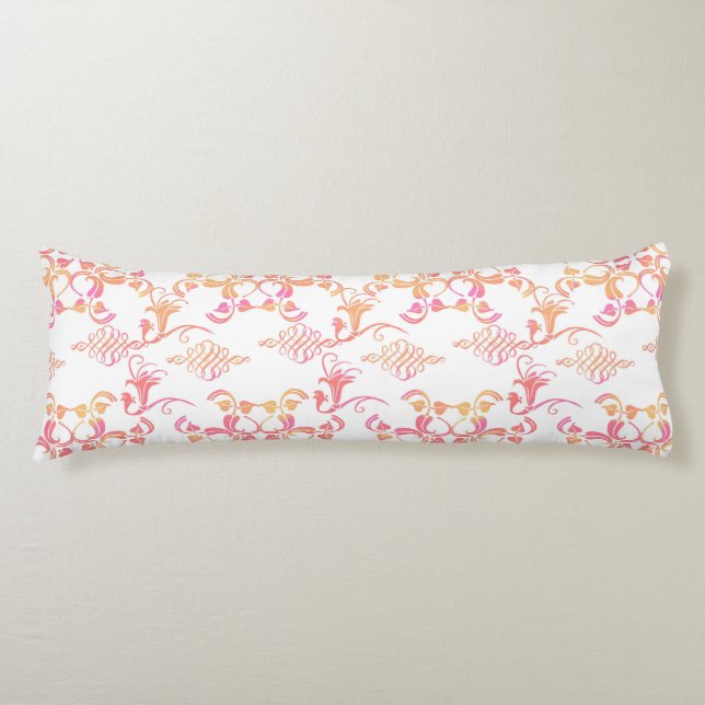 Coussins Longs Élégant rose Ornementale Design élégant Oreiller (Devant)