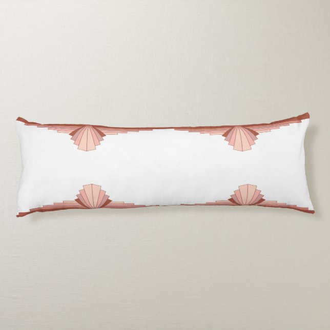 Coussins Longs Éléments Art déco en or rose intégral (Dos)