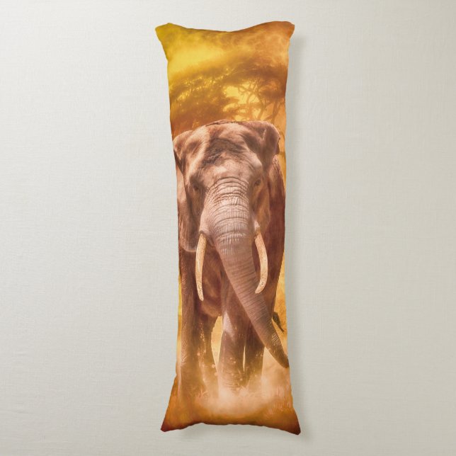 Coussins Longs Eléphant africain "Noblesse (Devant (Vertical))