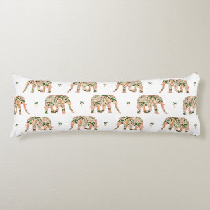 Coussins Longs Éléphants ornés de paisley floral indien