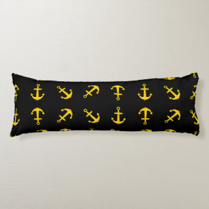 Coussins Longs Ensemble d'Ancres en bateau doré