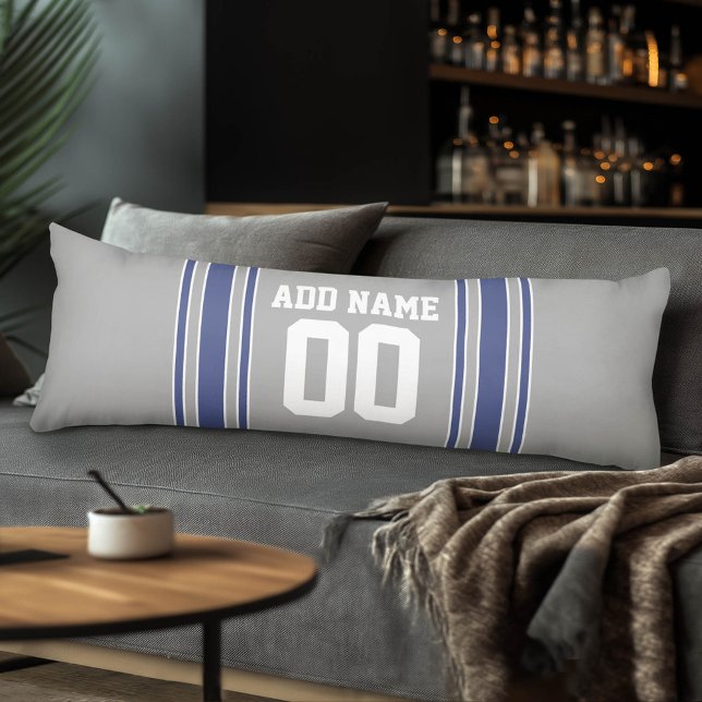 Coussins Longs Équipe Jersey avec nom et numéro personnalisés (Custom Body Pillow with a Sports Theme)