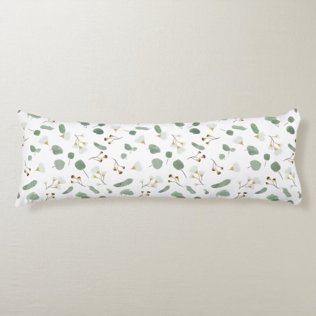 Coussins Longs Eucalyptus Vert Argent Dollar Gum Blossoms (Devant)