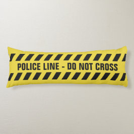 Coussins Longs Faux Police Line corps de texte personnalisé couss