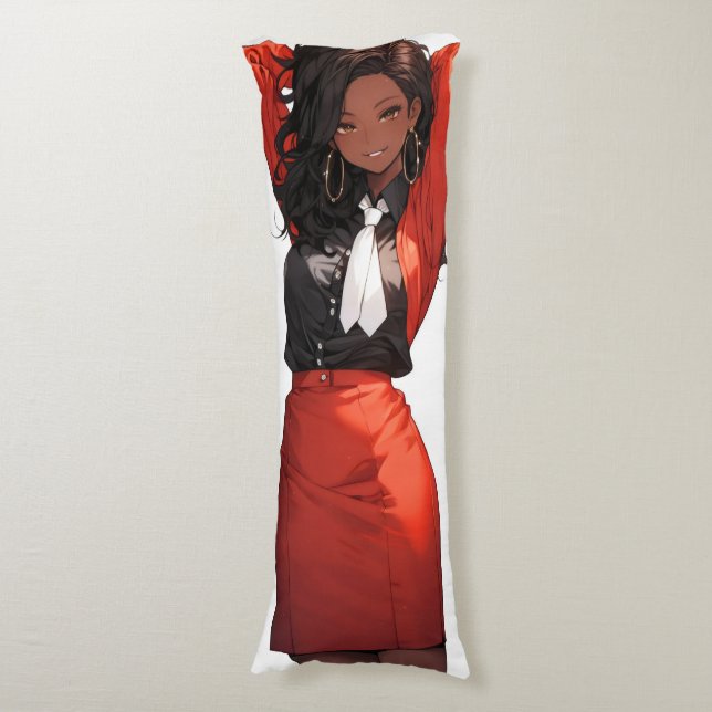 Coussins Longs Femme Anime Souriante (Devant (Vertical))