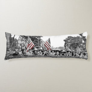 Coussins Longs Femmes filles 1910 Drapeau américain Wide Angle An