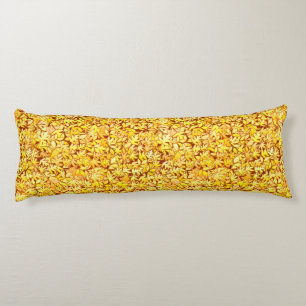 Coussins Longs Feuilles d'automne, jaune doré