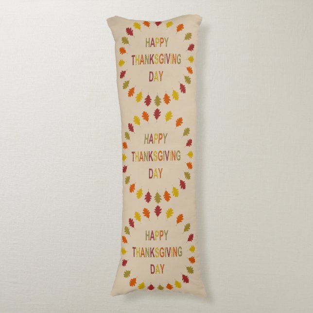 Coussins Longs Feuilles de chêne de Thanksgiving (Devant (Vertical))