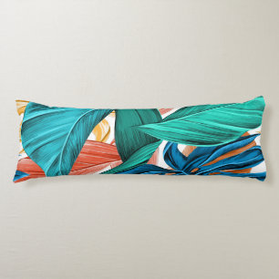 Coussins Longs Feuilles de palmiers exotiques tropicaux