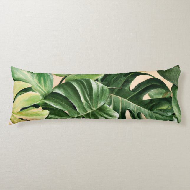 Coussins Longs Feuilles florales/hawaïennes/tropicales (Devant)
