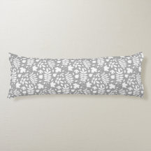 Feuilles tombés Motif Rpt blanc sur gris