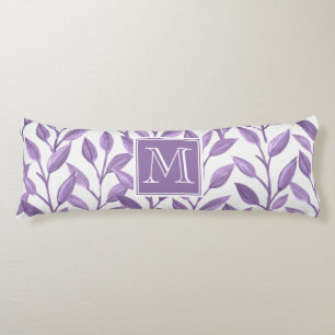 Coussins Longs Feuilles violets légers personnalisés