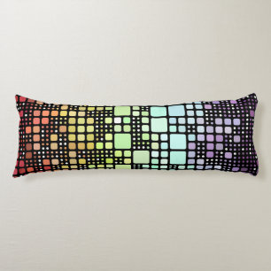 Coussins Longs Fierté Neurogenre Géométrique Groovy Funky Rétro