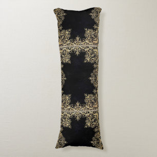 Coussins Longs Filigree Noir Et Or Tombé