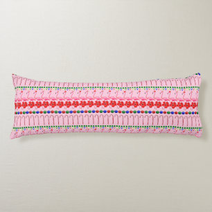 Coussins Longs Flamants roses roses tropicaux de Noël moches sur 