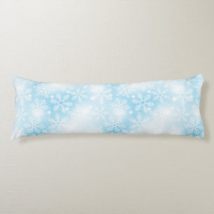 Coussins Longs Flammes de neige et lumières bleues