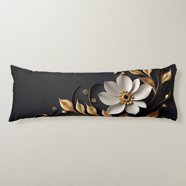 Coussins Longs Fleur 3D élégante (Devant)