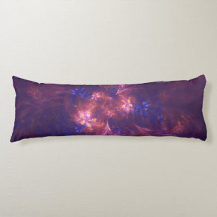 Coussins Longs Fleur Abstraite Mélange De Motifs Violet Et Bleu