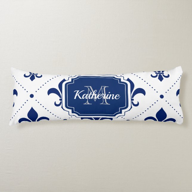Coussins Longs Fleur de lis Motif (Devant)