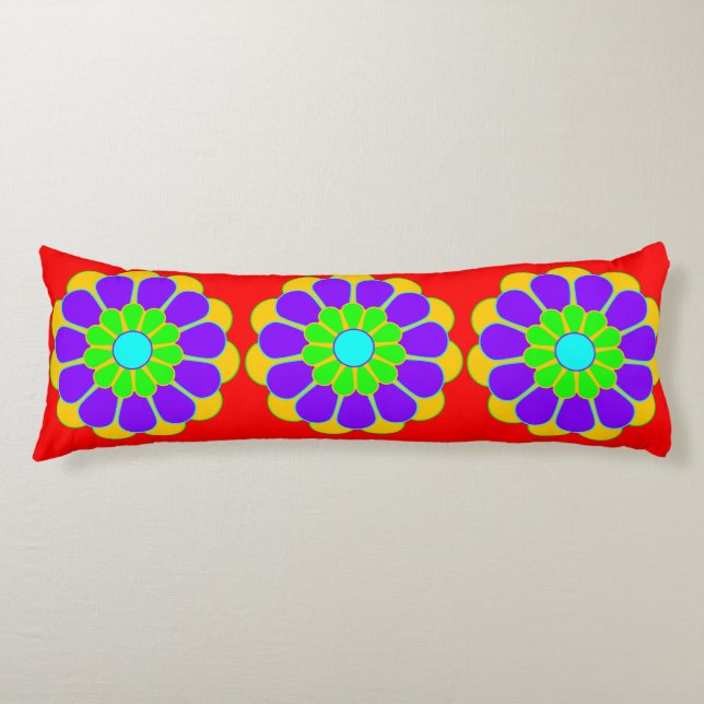 Coussins Longs Fleur Funky Power Bloom II (Devant)