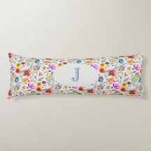 Fleur sauvage de printemps monogramme et hérisson 