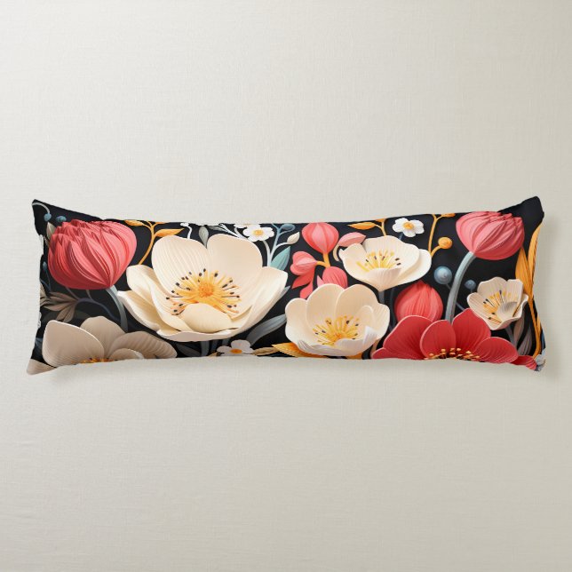 Coussins Longs Fleurs (Devant)