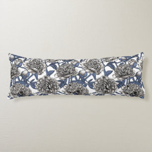 Coussins Longs Fleurs de cendres blanches