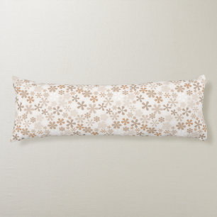 Coussins Longs Fleurs de marguerite beige esthétique florale Dits