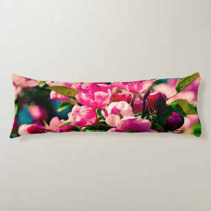 Coussins Longs Fleurs de pommier crabapple rose