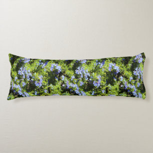 Coussins Longs fleurs de romarin vertes