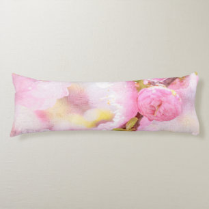 Coussins Longs Fleurs de sakura roses - Cerisier japonais en fleu