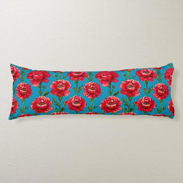Coussins Longs Fleurs d'oeillet (Devant)