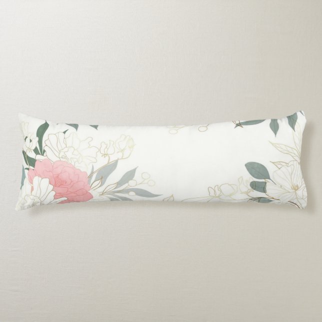 Coussins Longs Fleurs minimalistes (Devant)