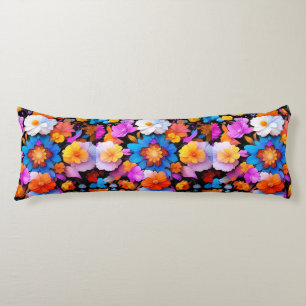 Coussins Longs Fleurs multicolores Motif-68577