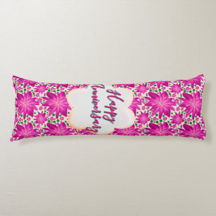 Coussins Longs Fleurs roses personnalisées et sur mesure