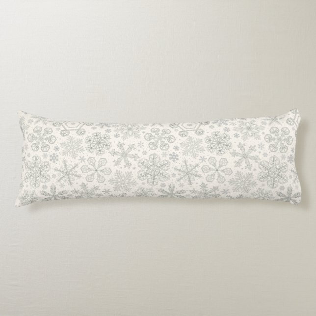 Coussins Longs Flocon de neige (Devant)