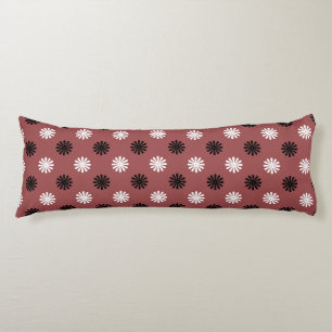 Coussins Longs Floral géométrique moderne rouge noir Abstrait