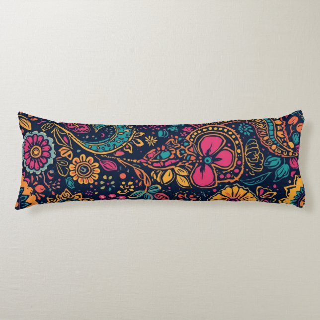 Coussins Longs Floral Paisley Pattern (Devant)