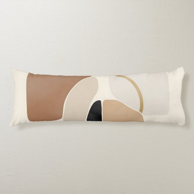 Coussins Longs Formes Abstraites neutres | Art Moderne Minimal (Devant)