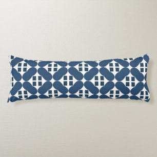 Coussins Longs Formes géométriques bleues abstraites