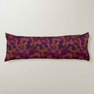 Coussins Longs Framboise, mûre, marron et camouflage noix de musc